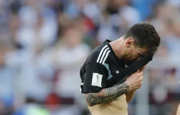 Leo Messi po meczu z Islandią, Moskwa, 16 czerwca 2018 r. / For. Ricardo Mazalan / AP Photo / East News / 