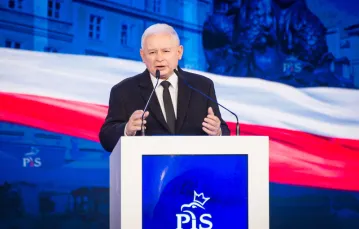 Jarosław Kaczyński na konwencji wyborczej PiS, Warszawa, 2 września 2018 r. / Fot. Jacek Domiński / Reporter / East News / 