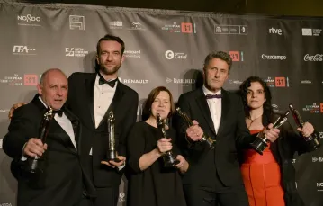 Zespół „Zimnej wojny" po odebraniu pięciu statuetek Europejskich Nagród Filmowych, Teatr Maestranza w Sewilli, 15 grudnia 2018 r. / FOT. Laura LeГіn / AP/Associated Press/East News / 