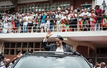 Mangosuthu Buthelezi na stadionie Chatsworth na obrzeżach miasta Durban, marzec 2019 r. / / FOT. RAJESH JANTILAL/AFP/East News