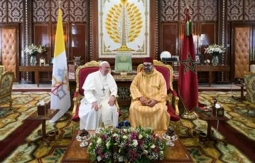Spotkanie Papieża Franciszka z królem Maroka Muhammadem VI, Rabat, 30 marca 2019 r. / FOT. HANDOUT/AFP/East News / 