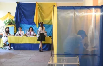 Wybory parlamentarne na Ukrainie, Mszana koło Lwowa, 21 lipiec 2019 r. /  / FOT. YURI DYACHYSHYN/AFP/East News