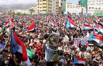 Demonstracje separatystów z Południowego Jemenu, Aden, 15 sierpnia 2019 r. / Fot. Nabil Hasan / AFP / East News / 