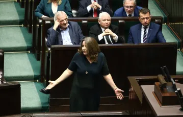 Joanna Lichocka podczas posiedzenia Sejmu, 13 luty 2020 r./ FOT. Tomasz Jastrzebowski/REPORTER / 