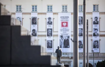 Portrety ofiar katastrofy smoleńskiej, Warszawa, kwiecień 2020 r. / Fot. Adam Burakowski / Reporter / East News / 