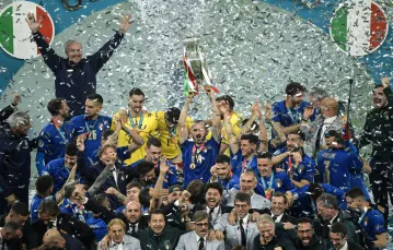 Mistrzowie Europy, reprezentacja Włoch, 11 lipca 2021 r. / Fot. Andrea Staccioli / Insidefoto / Sipa / East News / 
