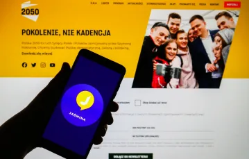 Aplikacja „Jaśmina” Ruchu Polska 2050 / FOT. Beata Zawrzel/REPORTER / 
