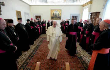 Wizyta polskich biskupów w Watykanie, 21 października 2021 r. Fot. IPA/Sipa USA/East News / 