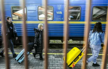 Obywatele Ukrainy przyjechali do Przemyśla, 24 lutego 2022 r. / FOT. Beata Zawrzel/REPORTER / 