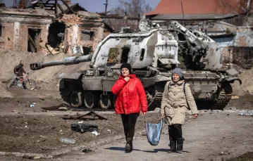 Trościaniec w północno-wschodniej Ukrainie, 29 marca 2022 r. Fot. FADEL SENNA/AFP/East News / 