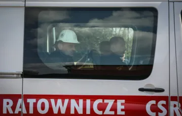 Akcja ratunkowa w KWK Zofiówka, 23 kwietnia 2022 r. Fot. Dominik Gajda/REPORTER / 