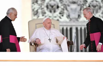 Audiencja papieska na placu św. Piotra. Watykan, 11 maja 2022 r. / fot. ALBERTO PIZZOLI/AFP/East News / 