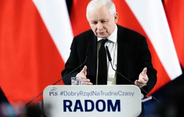 Jarosław Kaczyński w Radomiu, 26 października 2022 r. / FOT. ANDRZEJ IWANCZUK/REPORTER / 