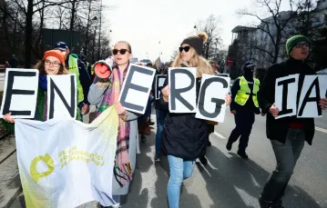 Marsz Ruchu Solidarnosci Klimatycznej „Energia w Rece Ludzi”, Warszawa 19 marca 2023 r. /  FOT. Oleg Marusic/REPORTER / 