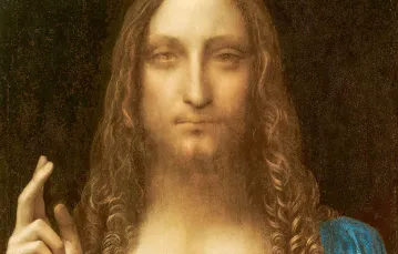 Sprzedany za 450 312 500 dolarów „Salvator Mundi”, przypisywany Leonardowi da Vinci, ok. 1500 r. / WIKIPEDIA