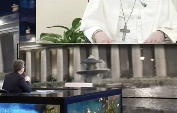 Papież Franciszek w talk show „Che tempo che fa”, 6 lutego 2022r. / FOT. CTCF / TWITTER / 