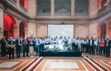 Prezentacja bolidu PWR Racing Team RT12e, pierwszego całkowicie autonomicznego elektrycznego pojazdu zbudowanego na Politechnice Wrocławskiej. 10 czerwca 2022 r. Fot. Krzysztof Zatycki / FORUM / 