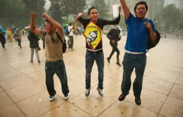 Studenci protestują przeciw nowemu prezydentowi, Miasto Meksyk, 3 lipca 2012 r. / Fot. East News