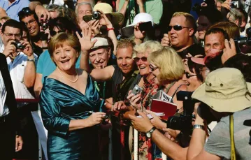 Angela Merkel na festiwalu wagnerowskim w Bayreuth, 25 lipca 2012 r. / Fot. Christof Stache / Afp Photo / East News