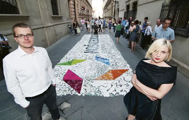 Monika Drożyńska i Ludwik Henne, Koszyce, maj 2012 r. / Fot. Monika Drożyńska