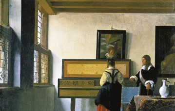 Johannes Vermeer van Delft, „Lekcja muzyki”, ok. 1662 r. / Fot. THE NATIONAL GALLERY