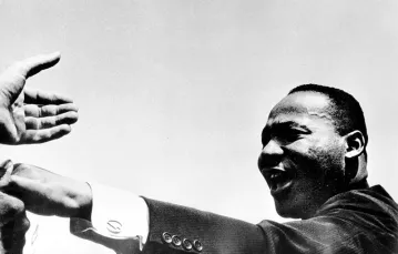 Martin Luther King  podczas „Marszu dla wolności i pracy”. Waszyngton, 12 sierpnia 1963 r. / Fot. Keystone Pictures USA / EYEVINE / EAST NEWS