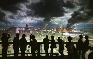 Fragment nowoczesnej panoramy „bitwy narodów”; Lipsk, sierpień 2013 r. / Fot. Thomas Peter / REUTERS / FORUM