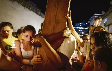 Katolicy uczestniczący w Światowych Dniach Młodzieży, Rio de Janeiro, Brazylia, 2013 r. / Fot. Buda Mendes / GETTY IMAGES / FPM