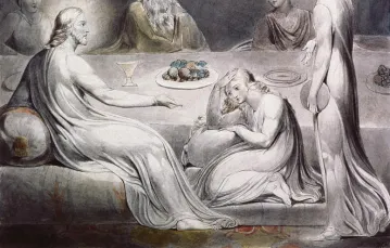 William Blake, Chrystus w domu Marii i Marty, ok. 1777–1827 / Fot. Philip Spruyt / STAPLETON COLLECTION / CORBIS