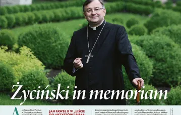 Okładka dodatku "Życiński in memoriam". Na okładce zdjęcie autorstwa Iwony Budzanowskiej / AG / 