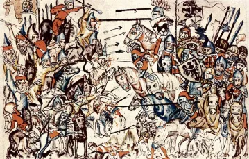 Bitwa pod Legnicą: tak wyobrażał ją sobie XIV-wieczny autor „Legendy Świętej Jadwigi” / Ze zbiorów Muzeum Miedzi w Legnicy