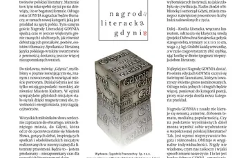 Okładka dodatku: Nagroda Literacka Gdynia / 