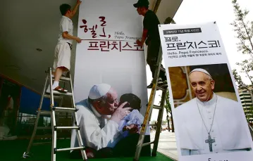 Przygotowania do wizyty papieża, Seul, 5 sierpnia 2014 r. / Fot. Ahn Young-Joon / AP / EAST NEWS