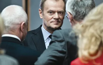 Donald Tusk podczas Drugiego Kongresu Wolności w Internecie. Warszawa, luty 2013 r. / Fot. Bartosz Krupa / EAST NEWS
