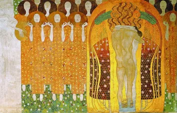 Gustav Klimt „Fryz Beethovenowski” – fragment / Fot. Domena publiczna