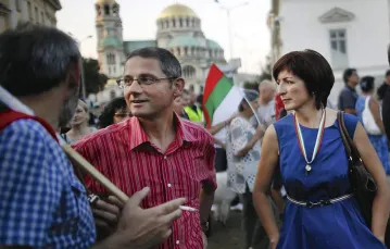 Demonstrujący Bułgarzy rozczarowani utratą unijnej szansy. Sofia, lipiec 2013 r. / Fot. Stoyan Nenov / REUTERS / FORUM