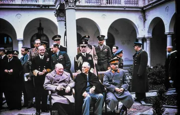 Winston Churchill, Franklin D. Roosevelt i Józef Stalin na konferencji jałtańskiej, luty 1945 r. / Fot. Franklin D. Roosevelt Presidential Library