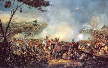 Obraz Williama Sadlera „Bitwa pod Waterloo”, ok. 1820 r. / Fot. Domena Publiczna