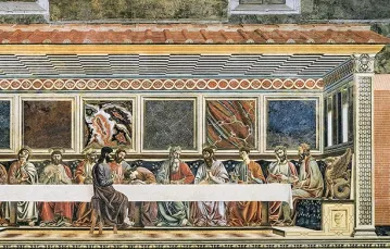 Andrea del Castagno, „Ostatnia Wieczerza”, Santa Apollonia, Florencja, 1447 r. / Fot. Domena publiczna