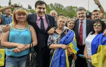 Były prezydent Gruzji Micheil Saakaszwili i prezydent Ukrainy Petro Poroszenko, Odessa, 30 maja 2015 r. / Fot. Mykola Lazarenko / TASS / FORUM