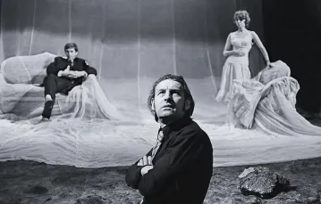 Podczas próby „Biesów” w Starym Teatrze, 1971 r. / Fot. Wojciech Plewinski / FORUM