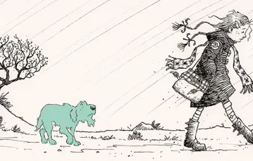 Ross Collins, ilustracja z książki „Kostek. Pies nie z tego świata” / 