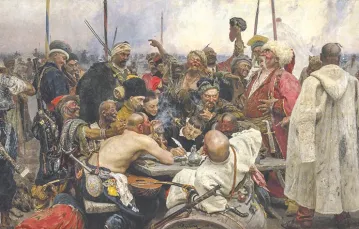 Ilja Riepin, „Kozacy zaporoscy piszą list do sułtana”, 1878 r. / Fot. DOMENA PUBLICZNA / DIRECTMEDIA
