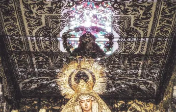 Figura Maryi Matki Nadziei z bazyliki La Macarena w Sewilli, marzec 2016 r. / Fot. Barbara Łepkowska