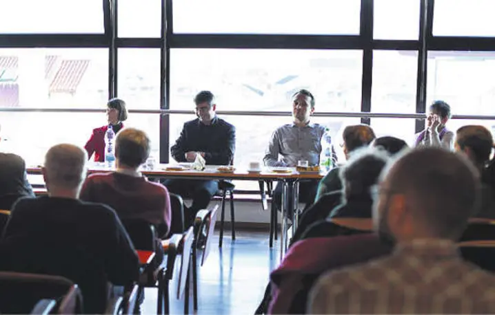Spotkanie Krakowskiego Klubu "Tygodnika Powszechnego", w którym uczestniczyli ks. Jacek Prusak, Ewa Woydyłło i Marcin Polak. / fot. Adam Walanus