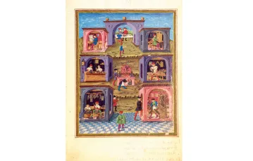 „Dzieci” Merkurego, ilustracja z rękopisu „De Sphaera”, III ćw. XV w. / BIBLIOTECA ESTENSE W MODENIE / BIBLIOTECA ESTENSE W MODENIE