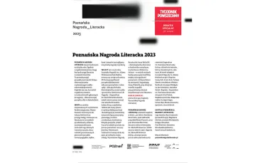 Okładka dodatku: Poznańska Nagroda Literacka 2023 / 