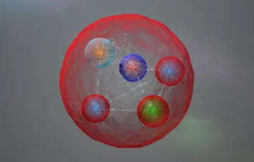 Model pentakwarku odkrytego w Wielkim Zderzaczu Hadronów / / ryc. CERN