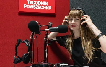 Marta Filipiuk-Michniewicz w studiu Podkastu Powszechnego. Fot. Grażyna Makara / 