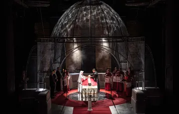Premiera spektaklu "Śmierć Jana Pawła II", 5 lutego 2022 r. fot. Magda Hueckel / Teatr Polski   / 